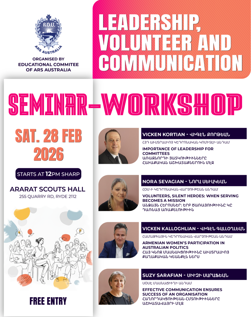 Armenian Relief Society of Australia A Humanitarian Organisation Seminar Final